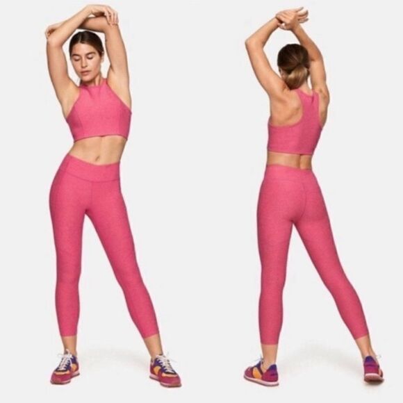 Outdoor voices flamingo warm up crop leggings - Picture 2 of 9